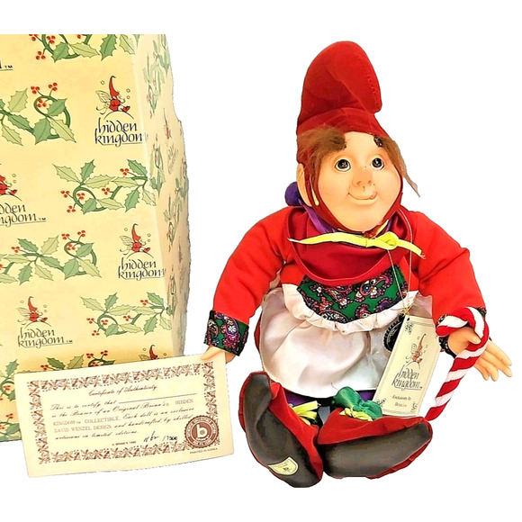 Brinn's Hidden Kingdom Pooder Snoot 16" Vintage Poseable Elf Doll w/ Box & COA - Picture 1 of 10